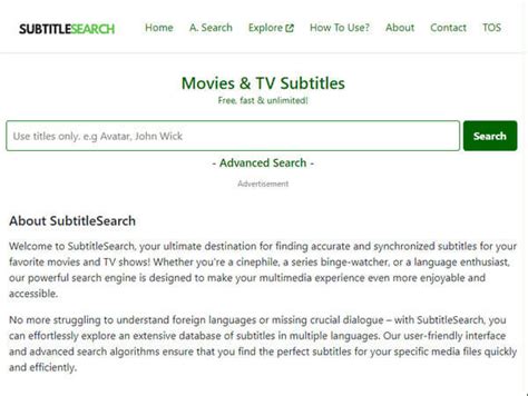 Download de Legendas para Filmes e Séries de TV.